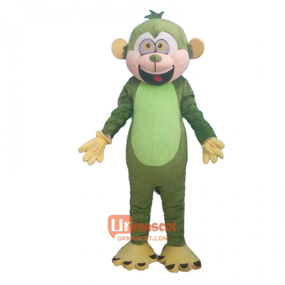Green Monkey Custom Mascot Cartoon Costume