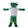 Green Monster Demon Devil Cartoon Mascot Costume Plush with Mask