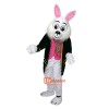 Green Suit Easter Bunny Cartoon Mascot Costume Plush with Mask