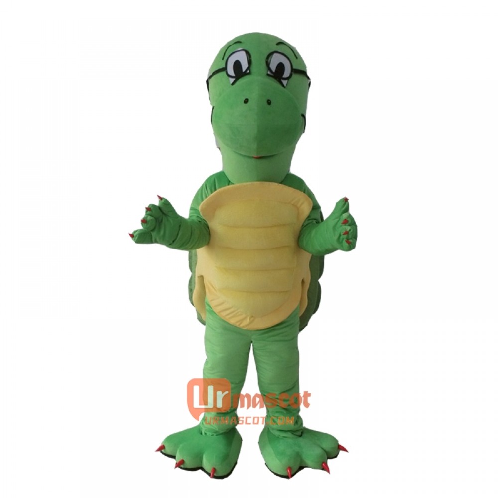 Green Turtle Mascot Cartoon Costume