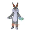 Grey Bugs bunny Rabbit Mascot Cartoon Costume