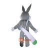 Grey Bugs bunny Rabbit Mascot Cartoon Costume