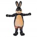Grey Bunny Rabbit Cartoon Mascot Costume Plush with Mask