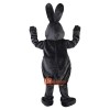 Grey Bunny Rabbit Cartoon Mascot Costume Plush with Mask