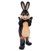 Grey Bunny Rabbit Cartoon Mascot Costume Plush with Mask