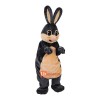 Grey Bunny Rabbit Cartoon Mascot Costume Plush with Mask