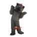 Grey Cat Cartoon Mascot Costume Plush with Mask
