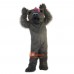 Grey Cat Cartoon Mascot Costume Plush with Mask