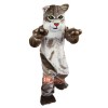 Grey Cat Cartoon Mascot Costume Plush with Mask