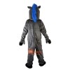 Grey Donkey Ass Cartoon Mascot Costume Plush with Mask