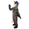 Grey Donkey Ass Cartoon Mascot Costume Plush with Mask