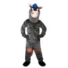 Grey Donkey Ass Cartoon Mascot Costume Plush with Mask