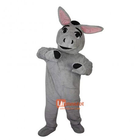 Grey Donkey Ass Jackass Burro Moke Neddy Cartoon Mascot Costume Plush with Mask