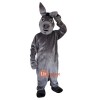 Grey Donkey Cartoon Mascot Costume Plush with Mask