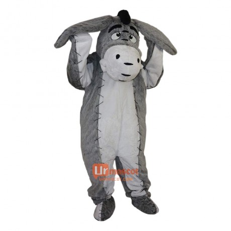 Grey Donkey Jackass Neddy Cartoon Mascot Costume Plush with Mask
