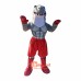 Grey Muscle shark Cartoon Mascot Costume Plush with Mask