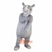Grey Rhinocero Cartoon Mascot Costume Plush with Mask