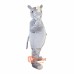 Grey Rhinocero Cartoon Mascot Costume Plush with Mask