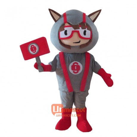 Grey Robot Mascot Cartoon Costume
