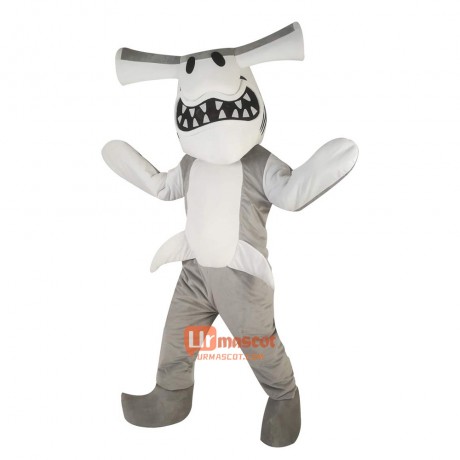 Grey Shark Tiger Shark Cartoon Mascot Costume Plush with Mask
