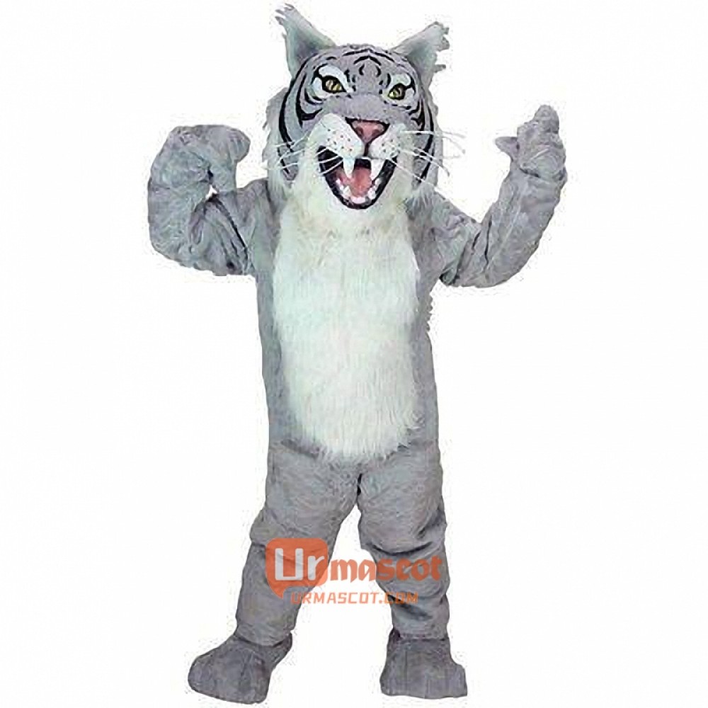 Grey Wildcat Cartoon Mascot Costume Cosplay Outfits