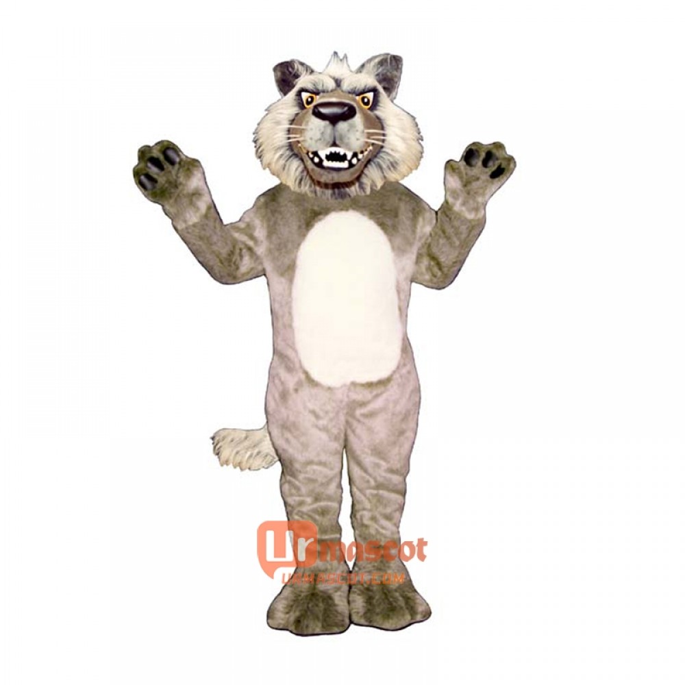 Growling Wolf Mascot Cartoon Costume
