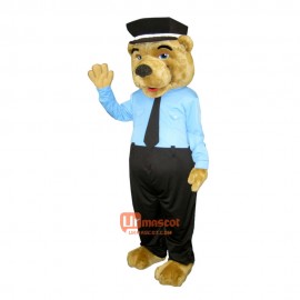 Handsome Bear Cartoon Mascot Costume