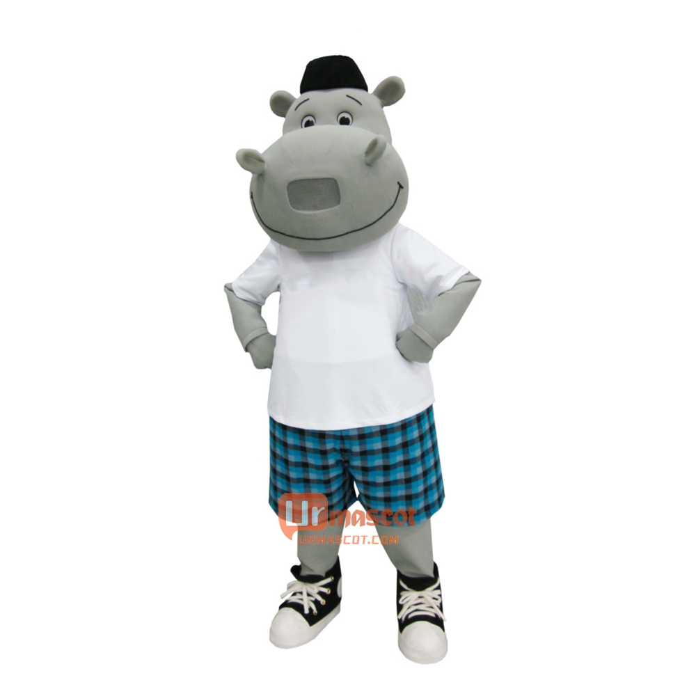 Handsome Hippo Mascot Costume Cosplay Outfits