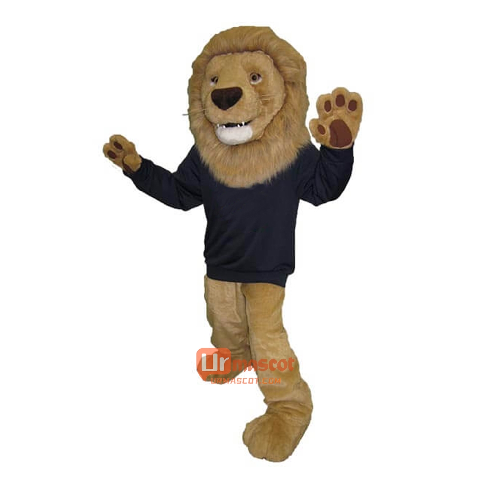 Handsome Vanguard Lion Cartoon Mascot Costume