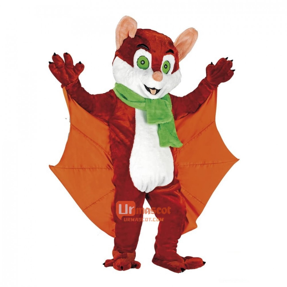 Happy Bat Cartoon Mascot Costume Plush with Mask