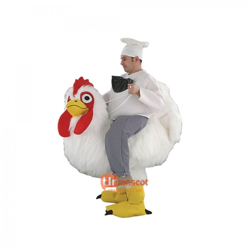 Happy Cute Chicken back Custom Cartoon Mascot Costume