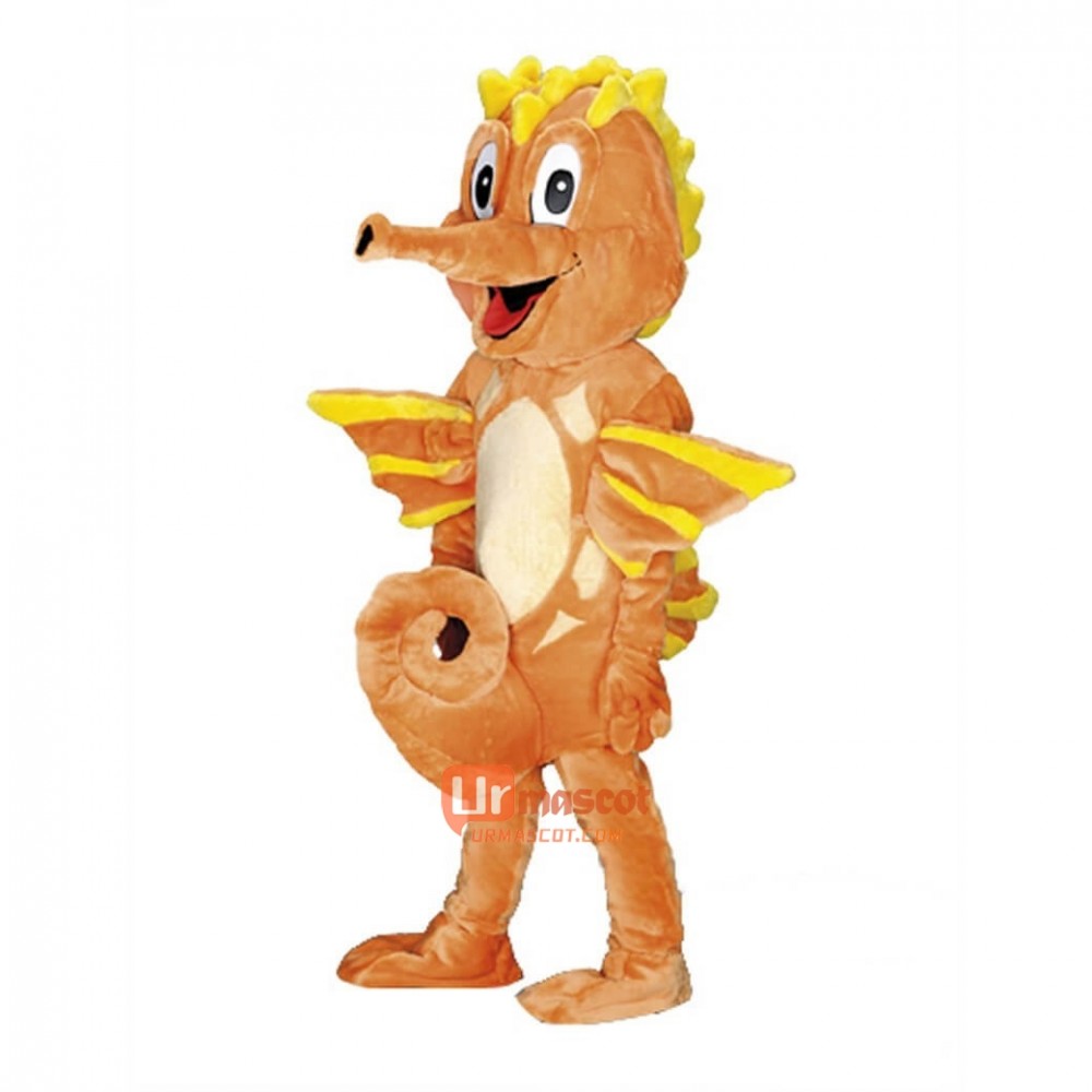 Happy Cute Seahorse Custom Cartoon Mascot Costume