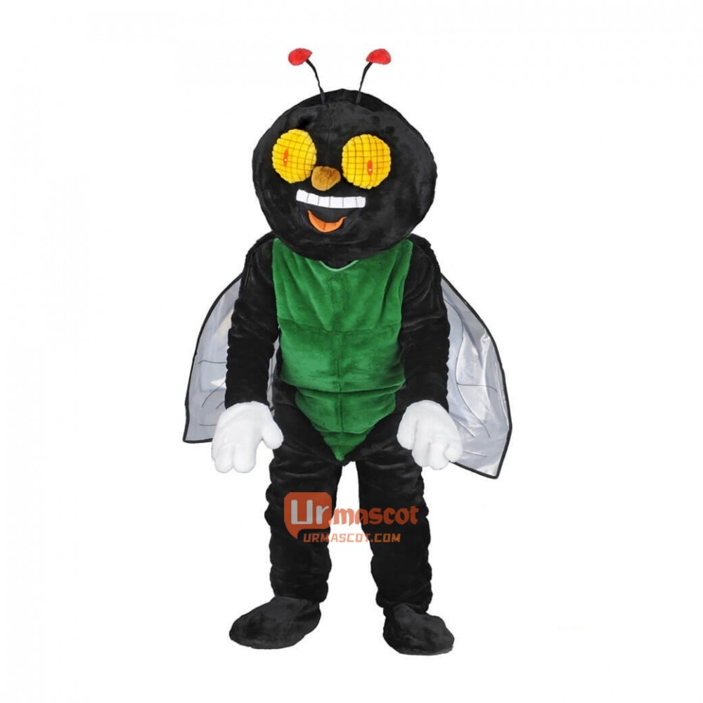 Happy Fly Cartoon Mascot Costume Plush with Mask