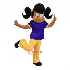 Happy Girl Mascot Costume Cosplay Outfits