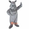 Happy Rhino Cartoon Mascot Costume