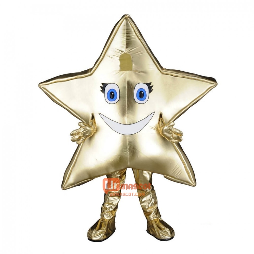 Happy Star Cartoon Mascot Costume Plush with Mask