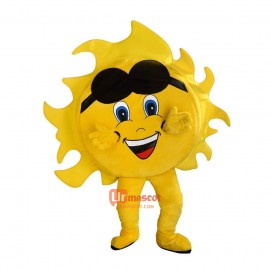 Happy Sun Cartoon Mascot Costume Plush with Mask