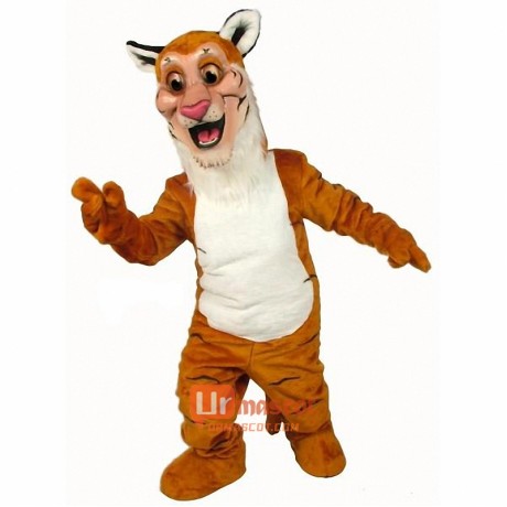 Happy Tiger Cartoon Mascot Costume