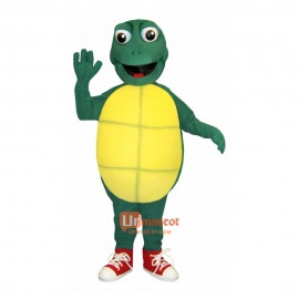 Happy Turtle Cartoon Mascot Costume