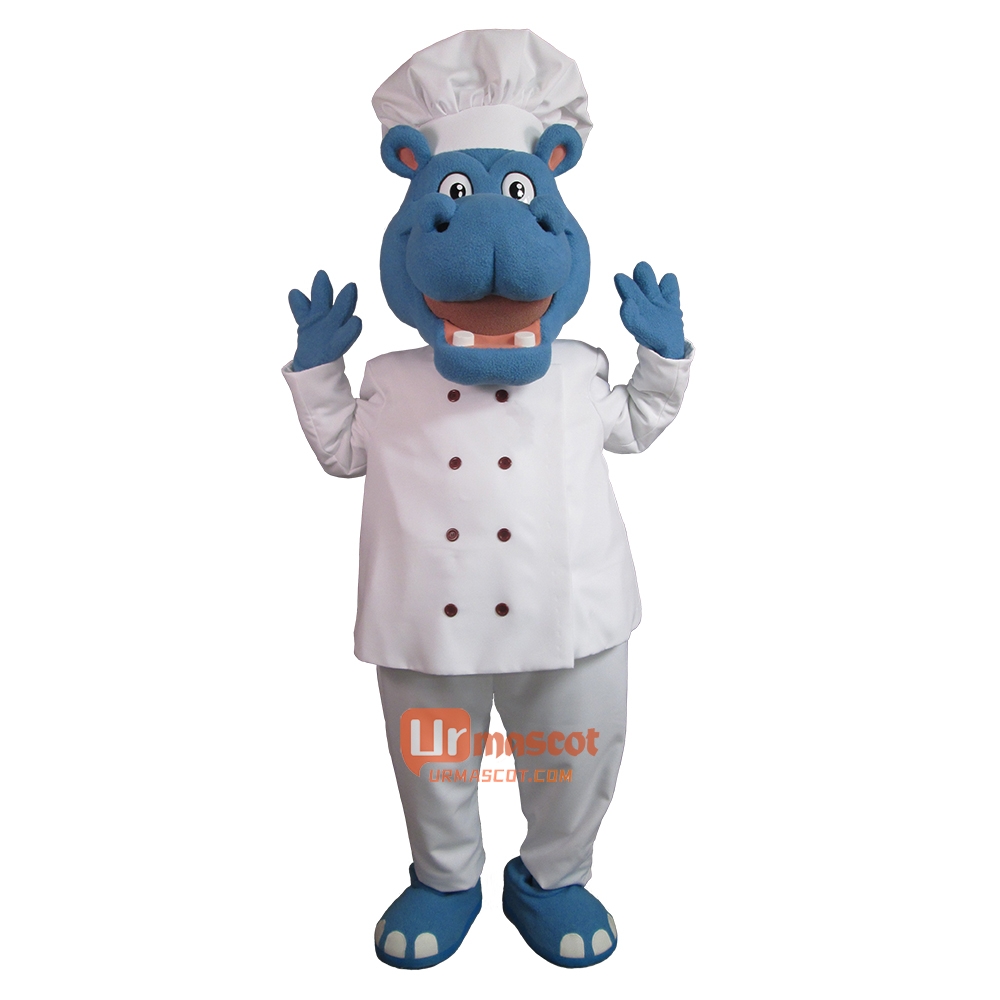 Healthy Friendly Hippo Custom Cartoon Mascot Costume
