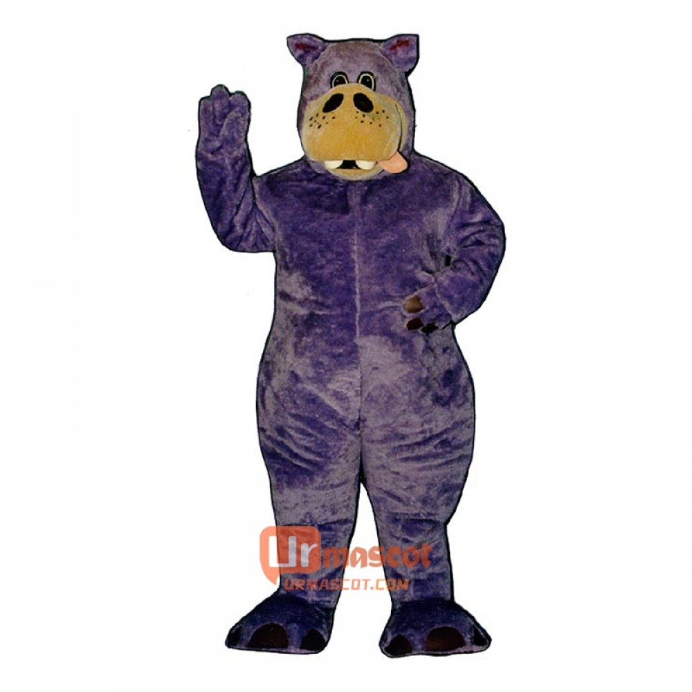 Herbie Hippopotamus Cartoon Costume Mascot