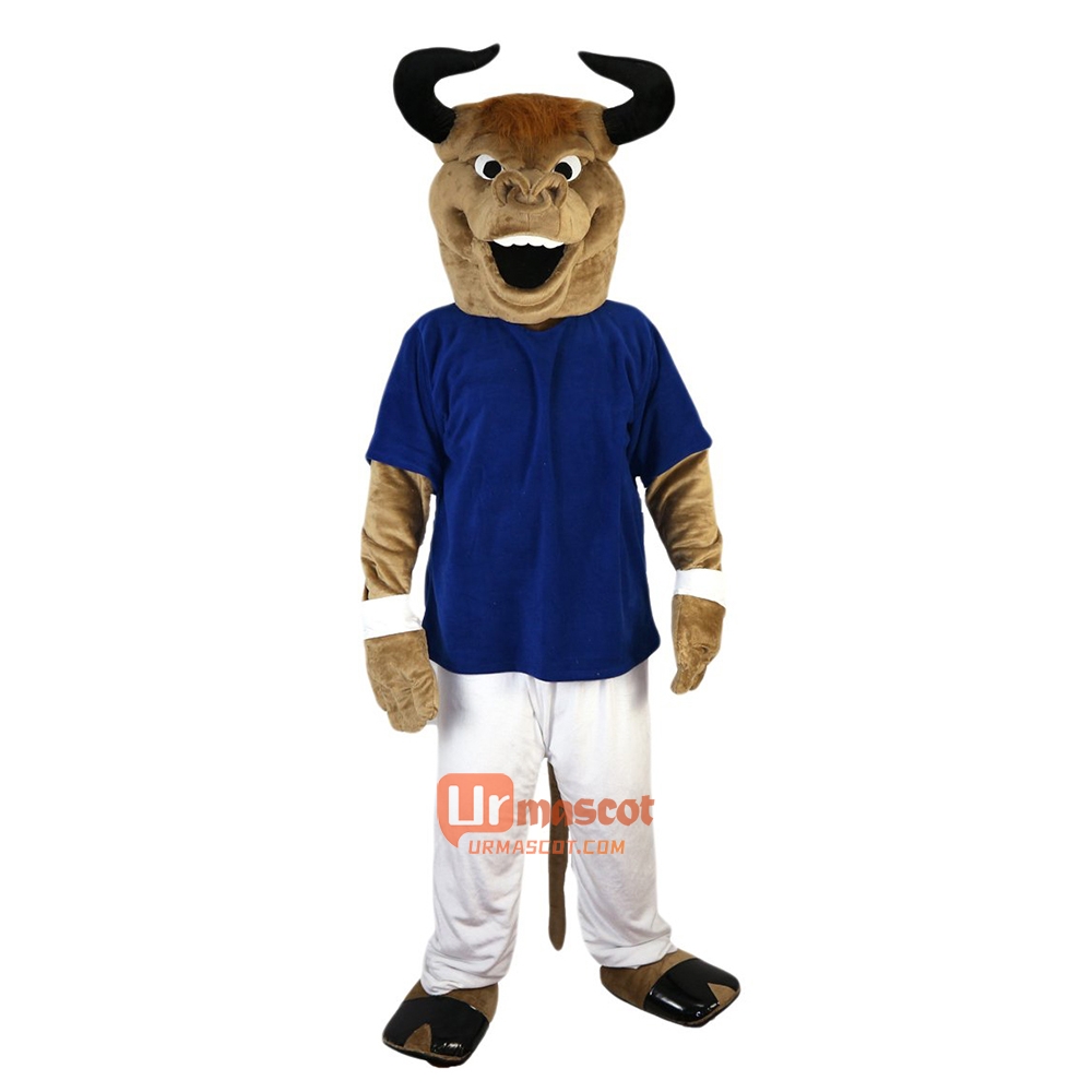 Hercules Cattle Bull Cartoon Mascot Costume Plush with Mask