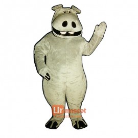 Hippie Hippo Cartoon Costume Mascot