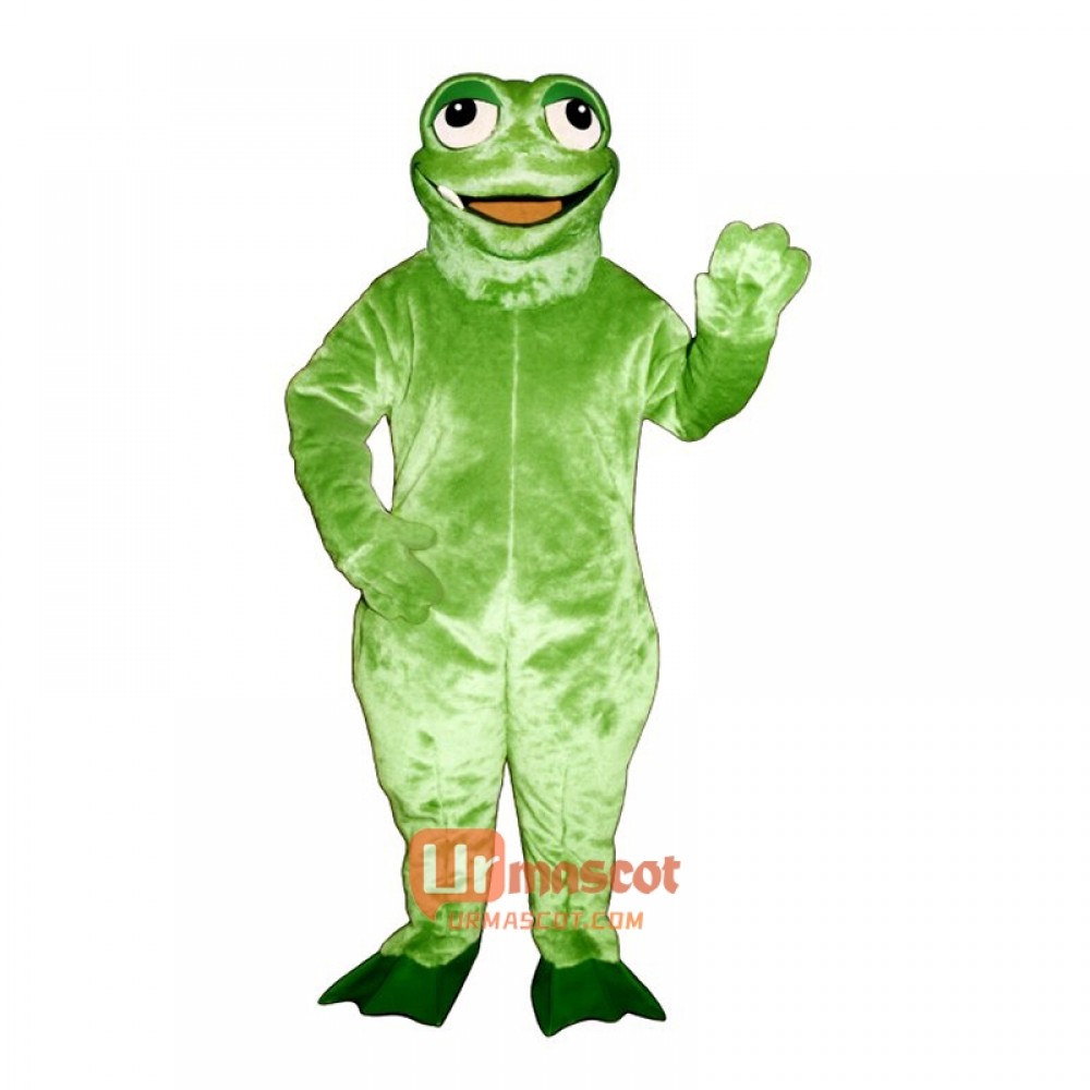Jaunty Frog Mascot Cartoon Costume