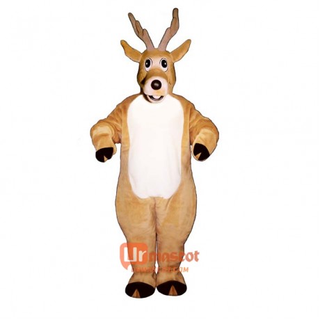 Jolly Reindeer Cartoon Costume Mascot