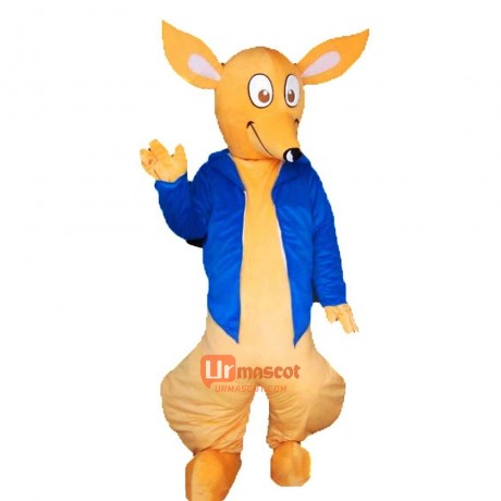 Kangaroo Cartoon Mascot Costume Plush with Mask