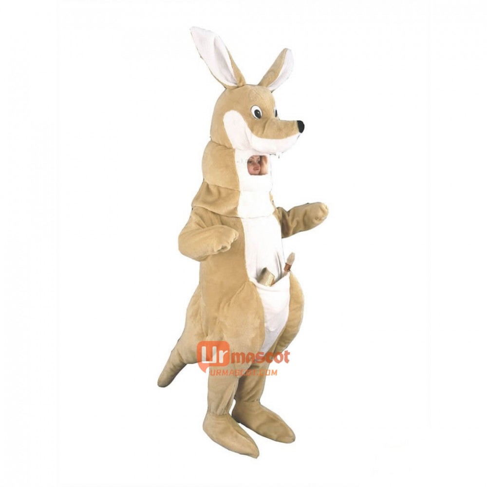 Kangaroo Cartoon Mascot Costume Plush with Mask Free Shipping