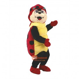 Ladybug Happy Cartoon Mascot Costume Plush with Mask