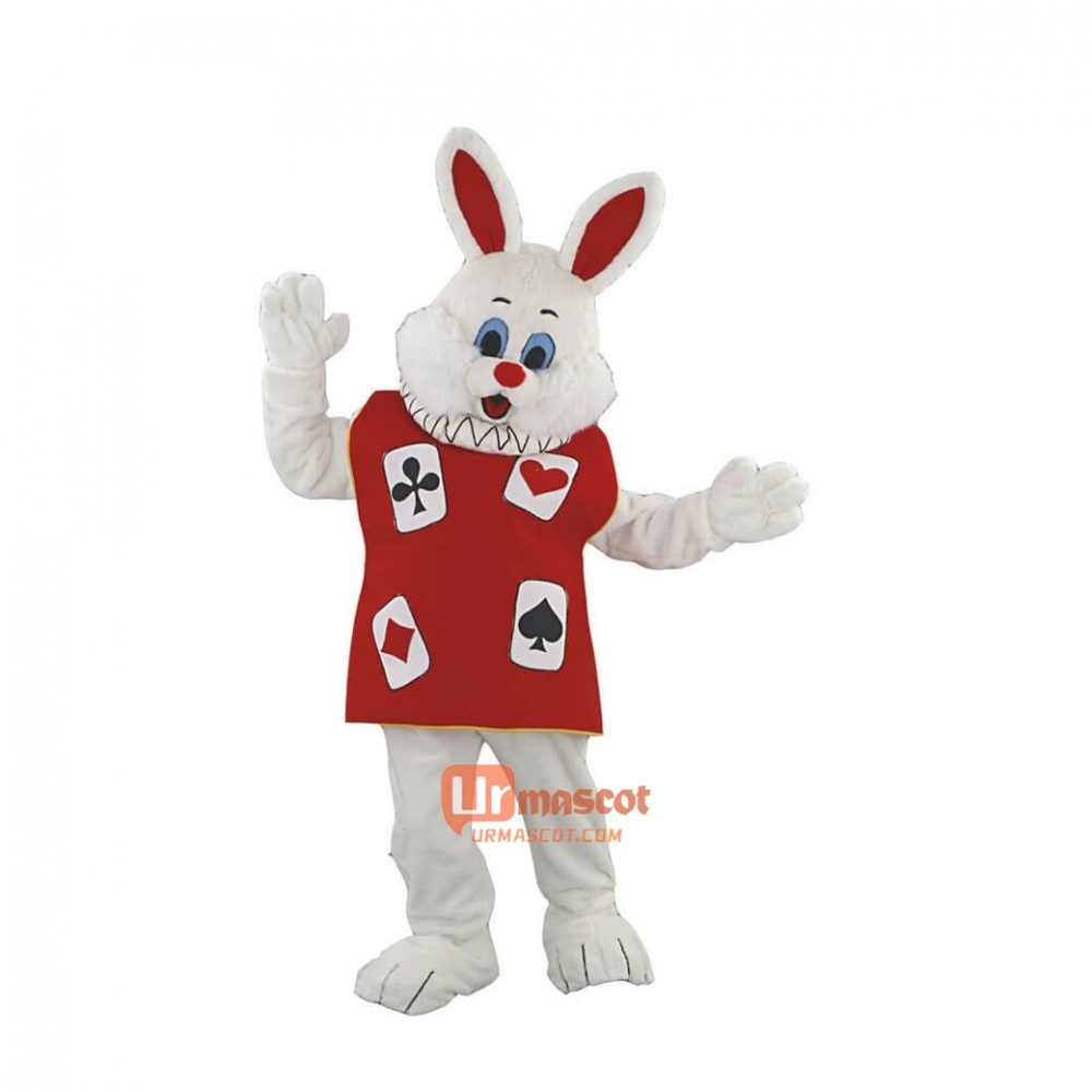 Las Vegas Rabbit Cartoon Mascot Costume Plush with Mask