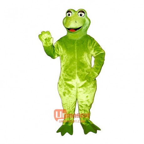 Leaping Frog Mascot Cartoon Costume